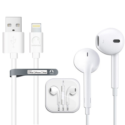 

Snowkids Apple MFi certification 12 m data cable Apple ear headphone headset suit for iPhone5S SE 6 6S 6P 6SP