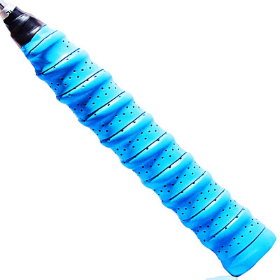 

Pretty jersey racket keel punching handball fish pole handle leather racket sweat band durable durable anti-slip blue