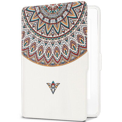 

Natusun K5-08 Adaptation Kindle 958 Case Case Kindle Paperwhite1 23 Electric Paper Book Sleeping Leather Case White Shell - Exotic Totem