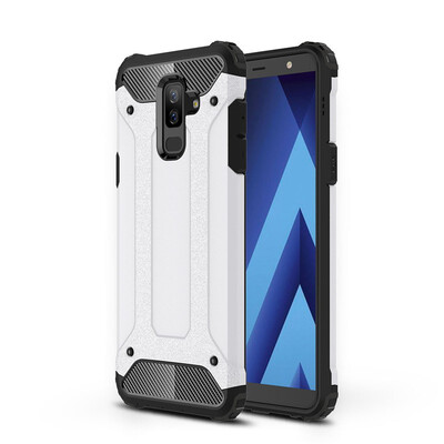 

Fivice Samsung Galaxy J8 2018 case Luxury Silicone Diamond Armor PC Hard Shell Phone Case