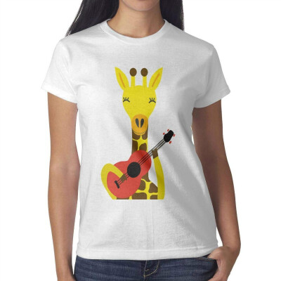 

Melinda Always Be Yourself Giraffe Womens White Tshirts Cotton Leisure T-Shirts