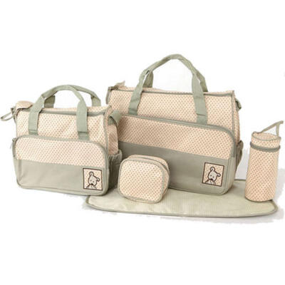 

5pc Baby Changing Diaper Nappy Bag Mother Handbag multifunctional Bags Set