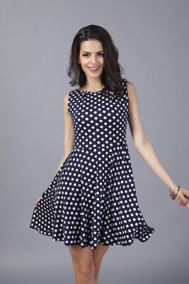 

Buenos Ninos Summer Large Size Women's Bitter Fleabane Bitter Fleabane Skirt Polka Dot Dress