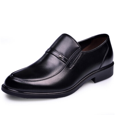 

Golden Monkey JINHOU Business casual men&39s shoes comfortable leather round round sets of feet upgrade men&39s singles shoes Q29010B black 41 yards