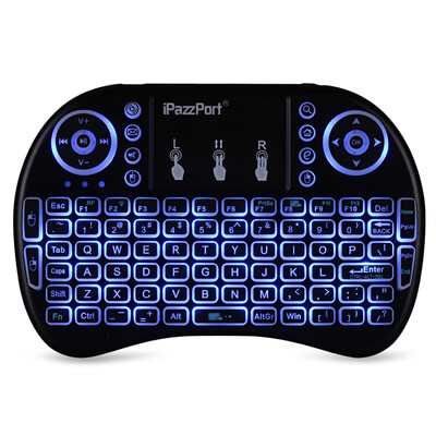 

iPazzPort I8 Multifunction Portable 24GHz Wireless QWERTY Backlit Keyboard with Touchpad Mouse