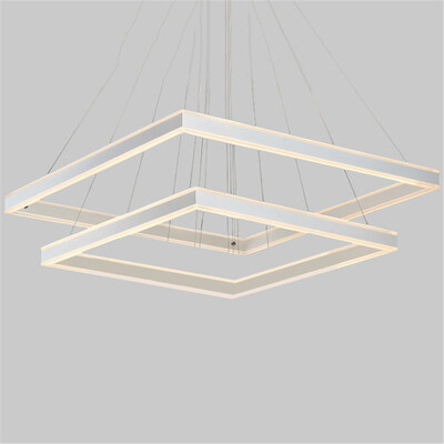 

Baycheer HL487474 2362" Wide LED 2 White Light Aluminum Slim Cubed LED Hanging Light