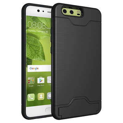 

Fivice Huawei P10 Plus Case TPU all-inclusive anti-drop brushed card with bracket mobile phone case