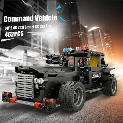 

BB13007 462PCS DIY Command Vehicle 24G Remote Control Building Block RC Car Toy
