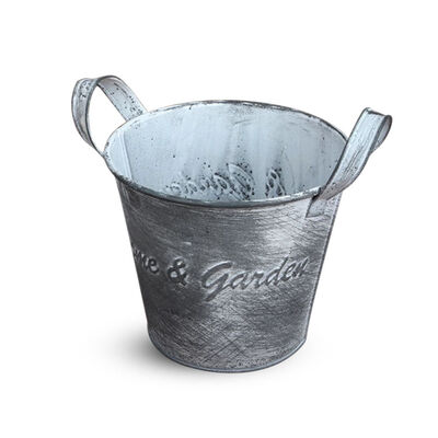 

UpperX Vintage Handicraft Flower Shop Iron Flower Bucket Flower Holder Decorative Iron Flower Pot Flower Ornament