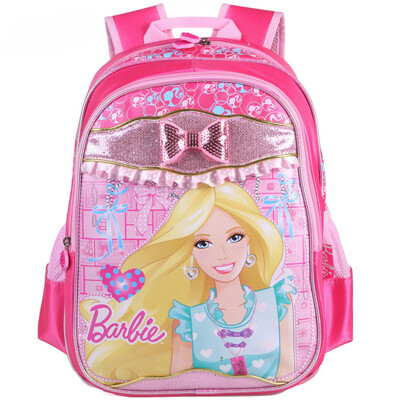 

Barbie (Barbie) female paragraph cute cartoon light simple backpack primary schoolbag BB8057A-pink