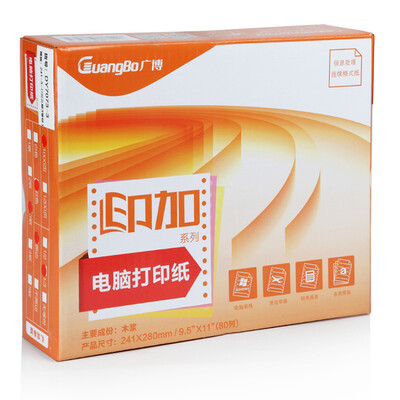 

Гуан Гуан (GuangBo) компьютерная бумага для печати 80 колонка тройная три копии DY7073-3 (разрывание порядка цвета: белый красный 1000 страниц / коробка)