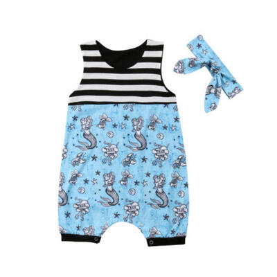 

UK Newborn Kids Baby Girls Bodysuit Romper Sleeveless Jumpsuit Outfits Clothes