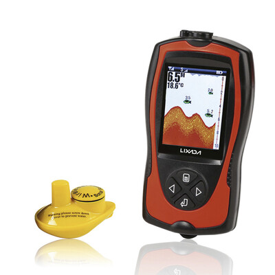 

Lixada Portable 2-in-1 Rechargeable 24inch LCD Wireless Sonar Transducer Depth Locator ICE Ocean Boat Fish Finder Alarm Fish Dete