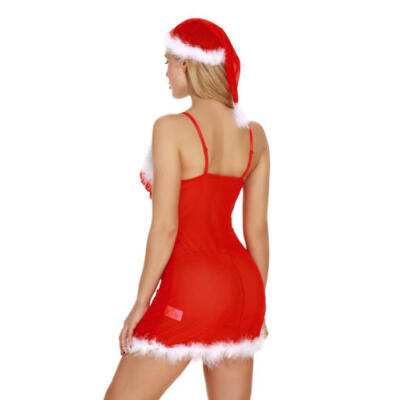 

Sexy Lingerie Xmas Nightdress Sleepwear Perspective Underwear Babydoll Lady Nice