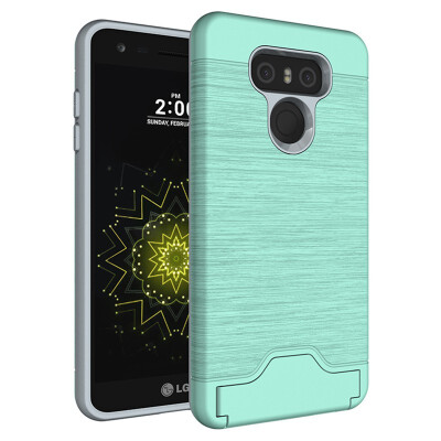 

Fivice LG G6 Case TPU all-inclusive anti-drop brushed card with bracket mobile phone case