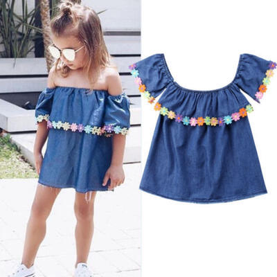 

Summer Toddler Baby Girls Embroidery Flower Dress Sundress Party Dresses Clothes