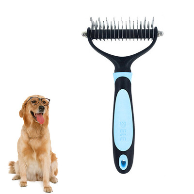 

Pet Grooming Tool Pet Shedding Tool Pet Grooming Brush with 2 Side Undercoat Rake for Cats Dogs