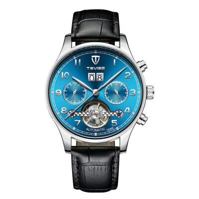 

TEVISE T836B Brand Fashion Men Watch Luxury Mechanical Self-wind Automatic Wristwatch Sport Leather Clock Relogio Masculino for Gi