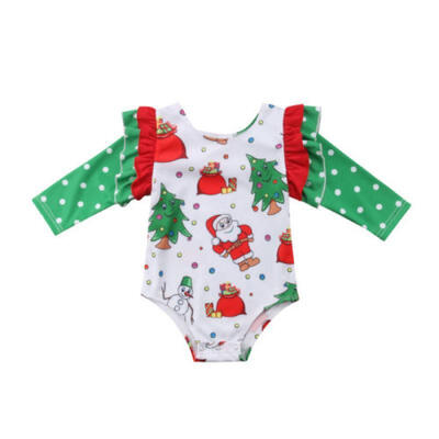 

UK Newborn Infants Kid Boy Girl Baby Romper Jumpsuit Long Sleeve Outfit Sunsuit