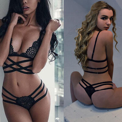 

Sexy Womens Crop Tops Lace Choker Sheer Bralette Bustier Unpadded Bra Lingerie