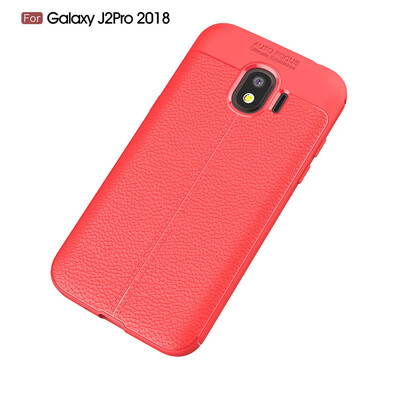 

Fivice Samsung Galaxy J2 Pro 2018 case Luxury leather TPU silicone anti-fall soft shell phone case