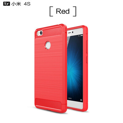 

Fivice Xiaomi Mi 4S case Luxury brushed carbon fiber TPU soft shell