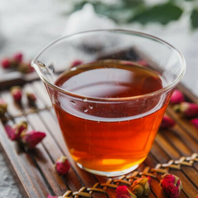 

Premium Organic Rose Flavored Black Tea with Fragrant Real Rose Bud Petals