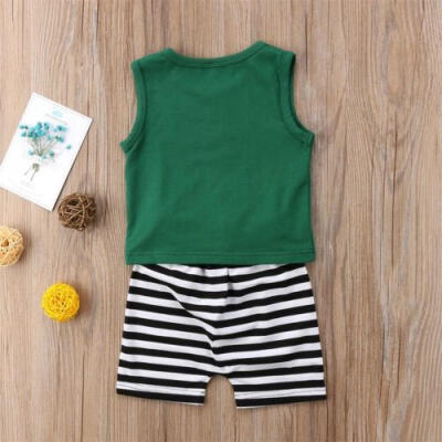 

2pcs Baby Boy T-shirt TopsPants Leggings Outfit Toddler Kids Summer Clothes Set