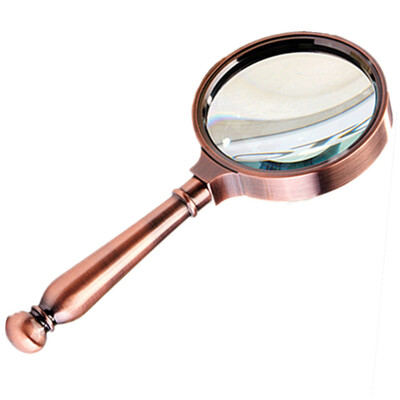 

JHOPT giant macro bronze 10 times hand-held magnifying glass high-definition high through ancient bronze old man reading optical magnifying glass