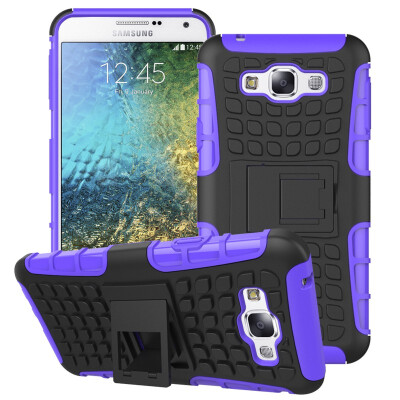 

Fivice Samsung E7 Case TPU anti-fall tire pattern back clip bracket phone case