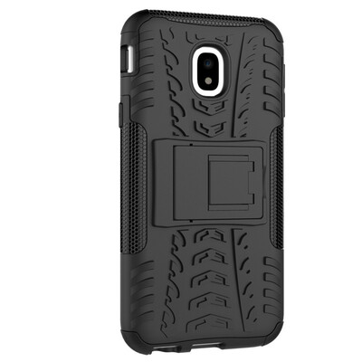 

Fivice Samsung J3 2017 Case TPU anti-fall tire pattern back clip bracket phone case