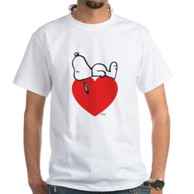 

CafePress - Snoopy On Heart T-Shirt - 100 Cotton T-Shirt White