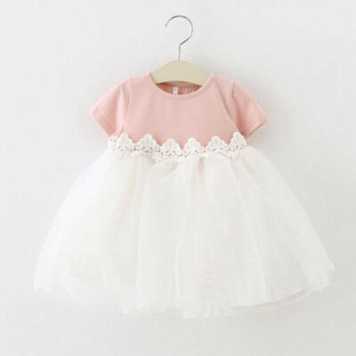 

Baby Girls Toddler Dress Lace Flowers Princess Party Gown Tulle Tutu Dresses