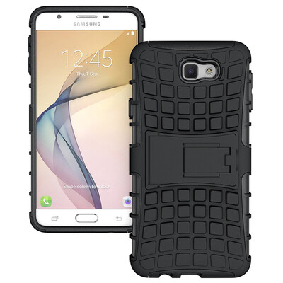 

Fivice Samsung J7 Prime Case TPU anti-fall tire pattern back clip bracket phone case