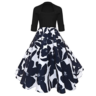 

Vintage Floral Midi A Line Dress