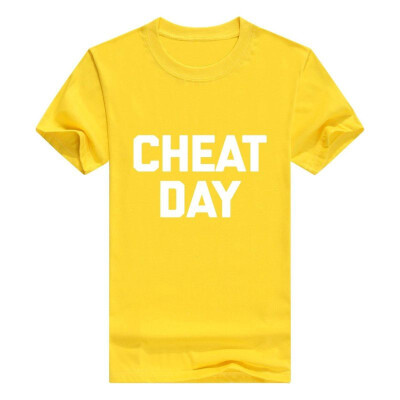 

Cheat Day Men T-Shirt Funny Saying Sarcastic Novelty Gym Workout