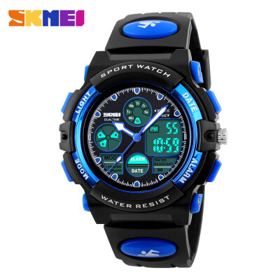 

Fashion Sports Wristwatch Dual Movements 5ATM Water-proof Kids Watch with Alarm Chronograph Back Light