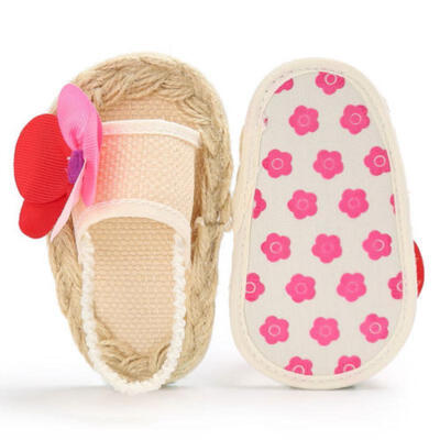 

UK Infant Girls Baby Shoes Rattan Anti-slip Prewalker Toddler Sandals Shoes