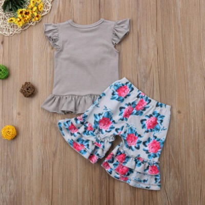 

Baby Girl Kids Summer Toddler Outfits Clothes T-shirt TopsShorts Pants 2PCS Set