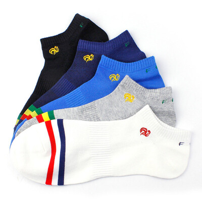 

Jingdong supermarket FFF French rooster men socks men net breathable boat socks spring&summer low to help cotton socks solid color are 5 pairs of mixed 9322