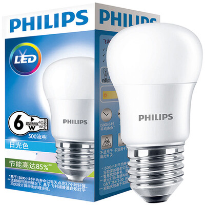 

Jingdong supermarket] Philips (PHILIPS) LED bulb ball bubble 6W E27 large screw mouth 6500K white single support