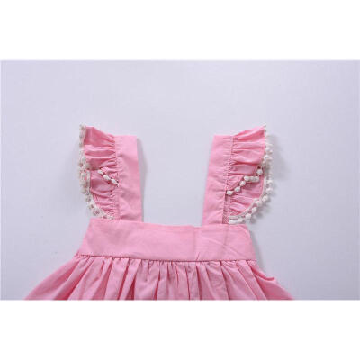 

Princess Baby Girls Kids Party Dresses Sleeveless Pleated Skirt Summer Dress USA