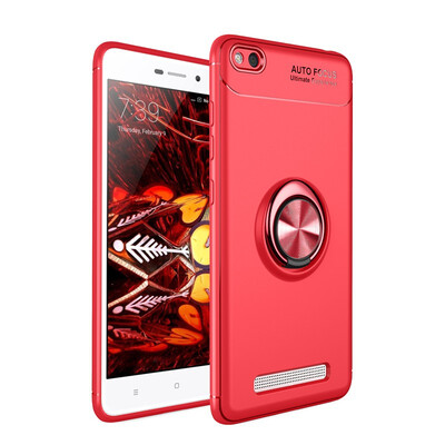 

Fivice Xiaomi Redmi 4A case TPU metal ring shell magnetic bracket soft shell