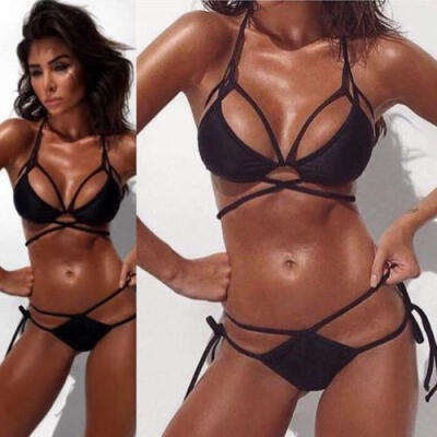 

Womens Brazilian PushUp Bikini Set Plain Swimsuit Swimwear Beachwear BathingSuit