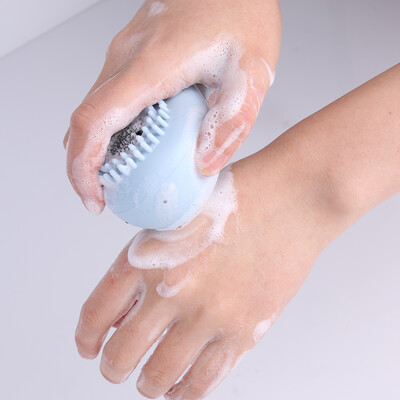 

Beauty Facial Brush Care Cleaner Cute Dolphin Face Exfoliating Silicone Scrubber Deep Pore Cleaning Tool Baby Shower Brushes Green