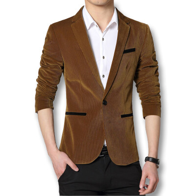 

New Men's Business Suits Dress Coats 2016 Fashion Men Spring Autumn Casual Blazers Slim Fits Outwears Cool Style 4 Colors