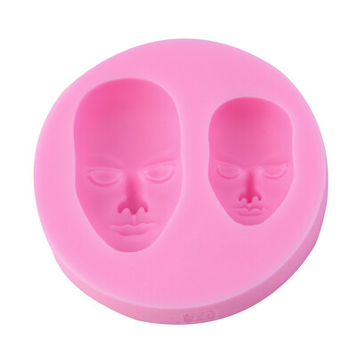 

Человеческого лица Shaped 3D шоколад конфеты торт силикона Fondant шнурка Mold Плесень