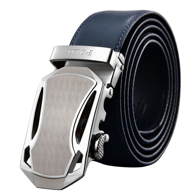 

POLO men 's alloy automatic buckle belt first layer leather belt 010631 red color blue belt conventional models