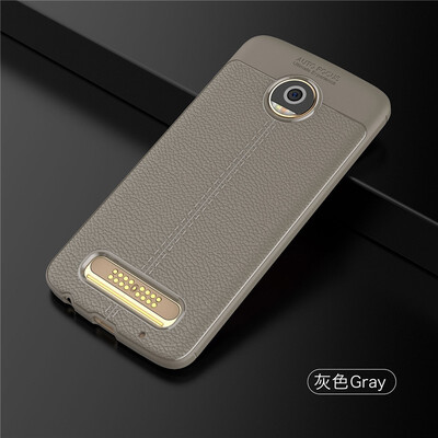 

Fivice Motorola Moto Z2 Play case Luxury leather TPU silicone anti-fall soft shell phone case