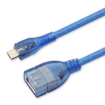 

Shanze (SAMZHE) OTG-020B USB2.0 высокоскоростная линия передачи данных AF / Micro прозрачная синяя прямая головка 0.2M